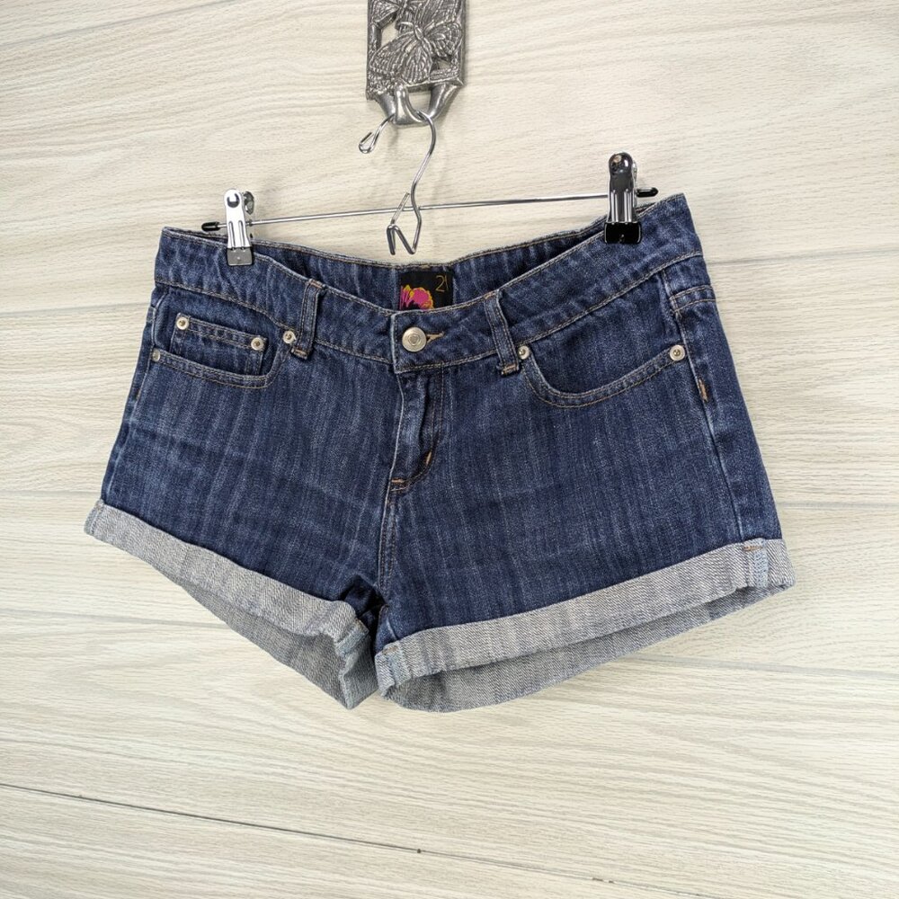 F21 Cuffed 100% Cotton Short Shorts - Picture 2 of 6